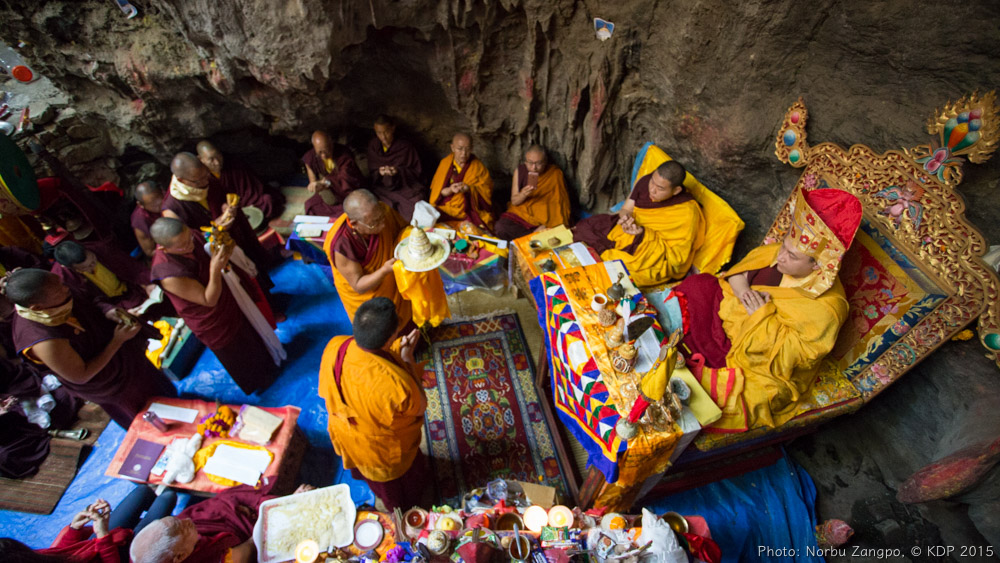 Karmapa visits Maratika Cave in Nepal, 2015-11-06 to 11-08