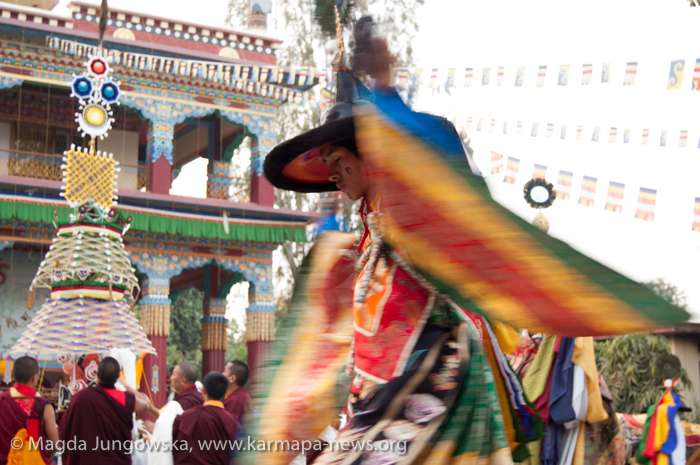 Mahakala dance at Beru Khyentse Monastery in Bodhgaya