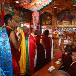 Mandala offerings at Tangtse Monastery