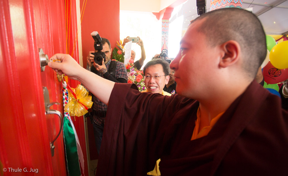 Opening Ceremony of the new built Dharma Center with His Holiness Gyalwa Karmapa and YB Senator Datuk Dr Sim Kui-Hian (Member of Senate, Parliament of Malaysia)