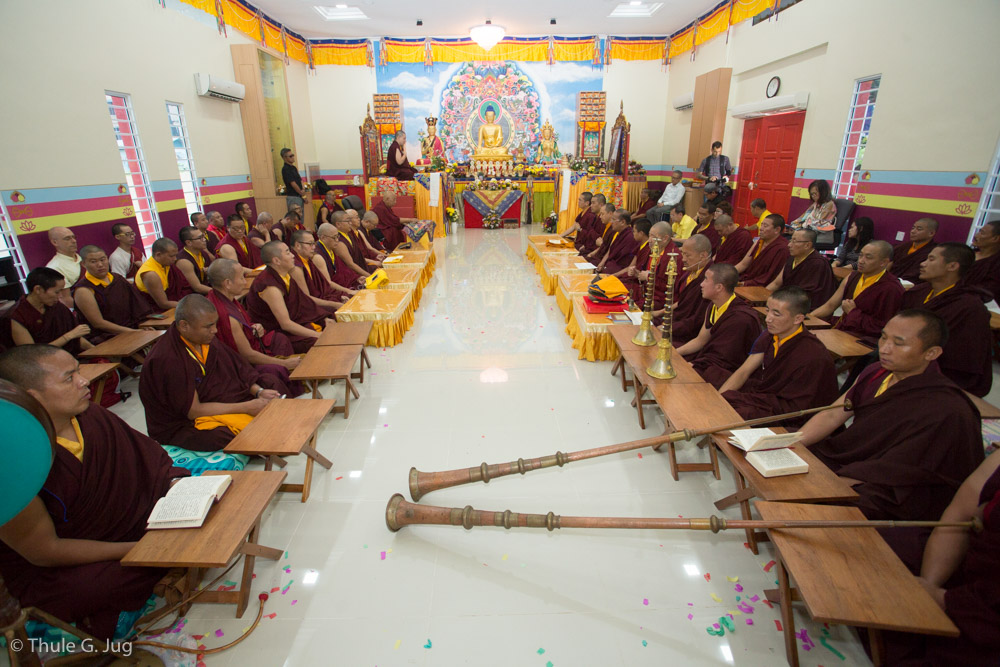 Thaye Dorje, His Holiness Gyalwa Karmapa leads Consecration Ceremony of the new building of Karma Kagyu Dharma Society in Kuching, Malaysia