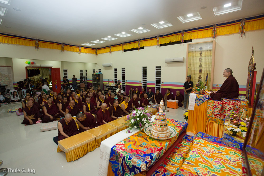 His Holiness Gyalwa Karmapa gives an empowerment of Dzambhala