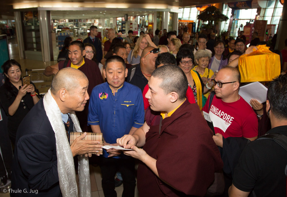 Gyalwa Karmapa and his entourage depart from Kuching to Singapore