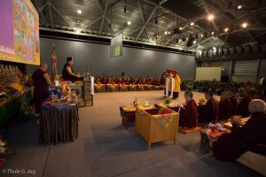 Traditional Mandala offering during the empowerment