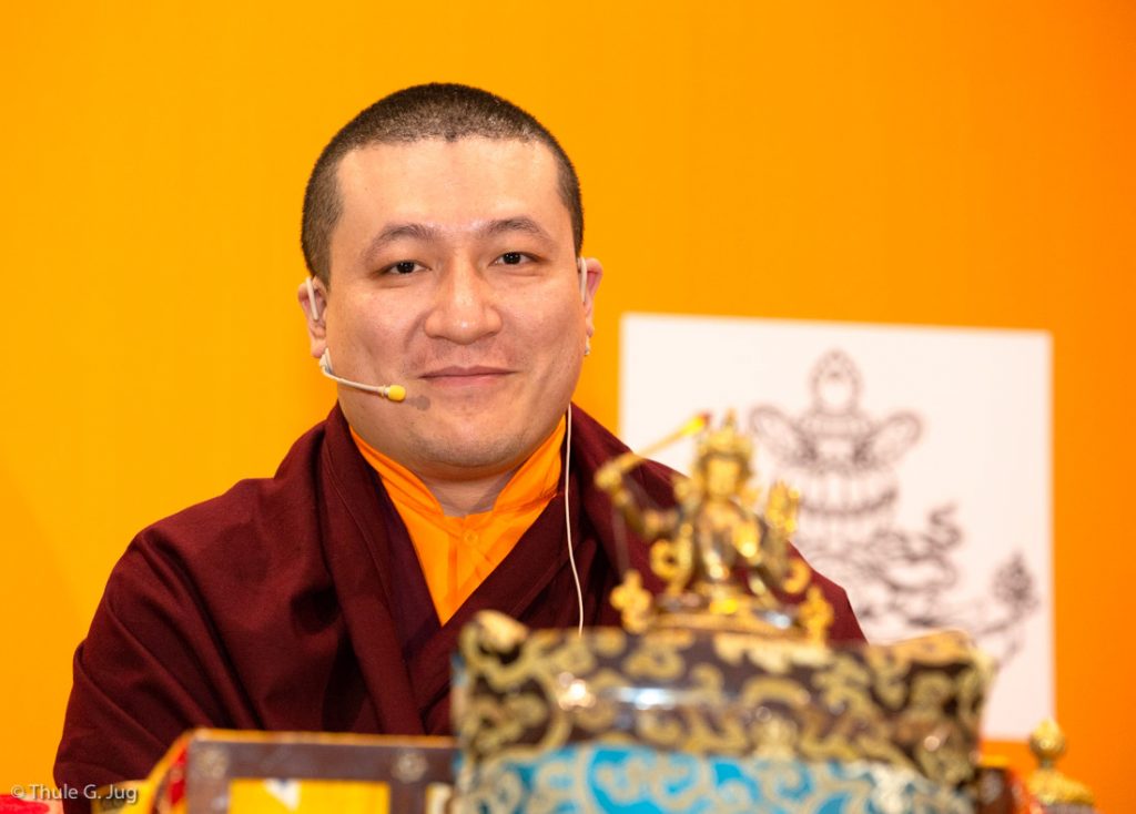 Thaye Dorje, His Holiness the 17th Gyalwa Karmapa, gives a dharma teaching and responds to questions from students