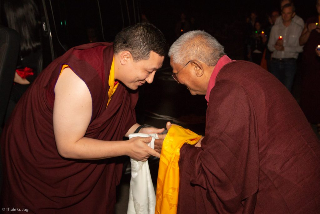 Thaye Dorje, His Holiness the 17th Gyalwa Karmapa, and Jigme Rinpoche, Karmapa's General Secretary