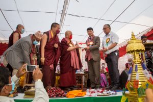 Handover ceremony of reconstructed KRMV Monastery and Pujari hou